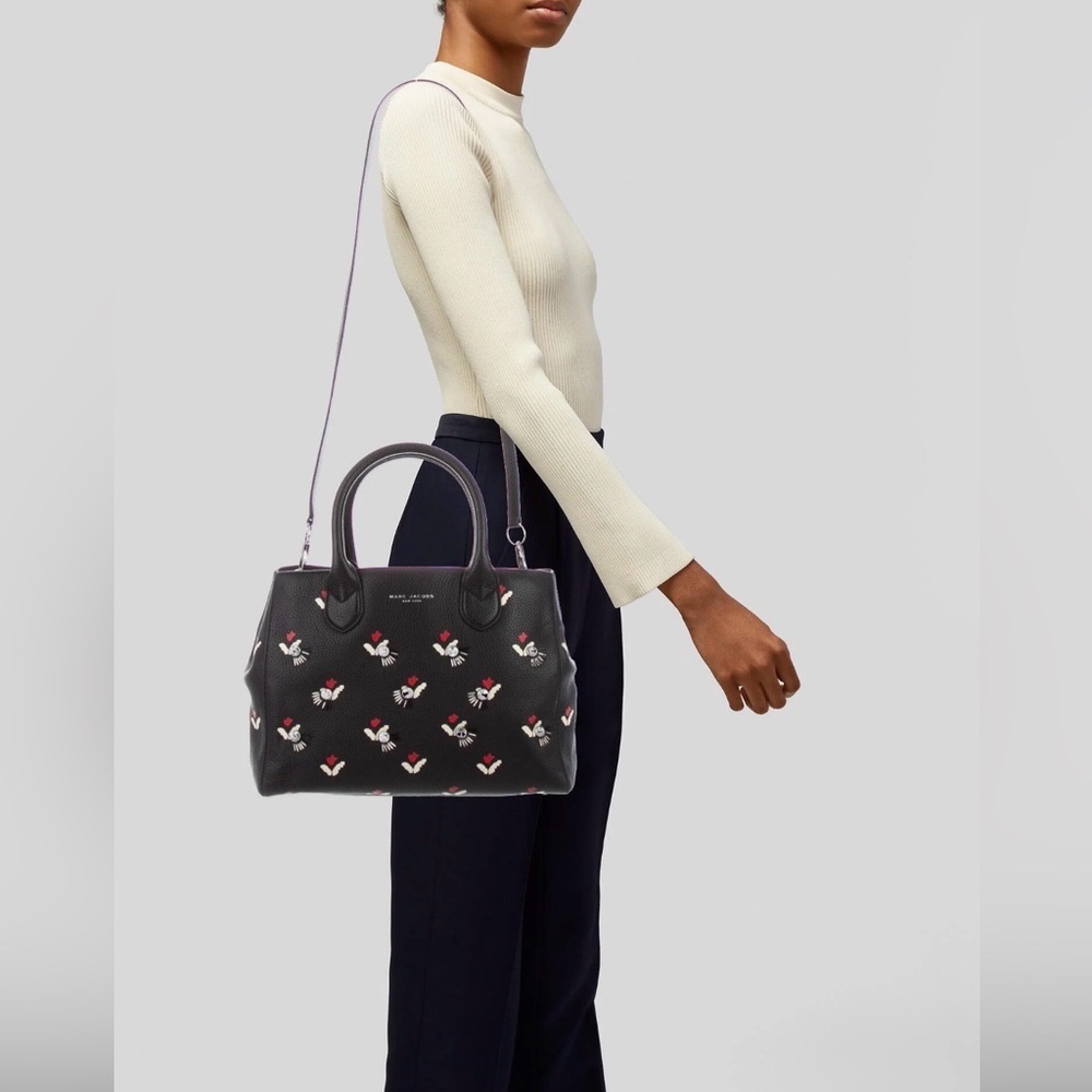 MARC JACOBS Embellished Tulip Gotham Leather Tote Bag